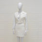 Chic White V-Neck Suit Set Country in My Heart