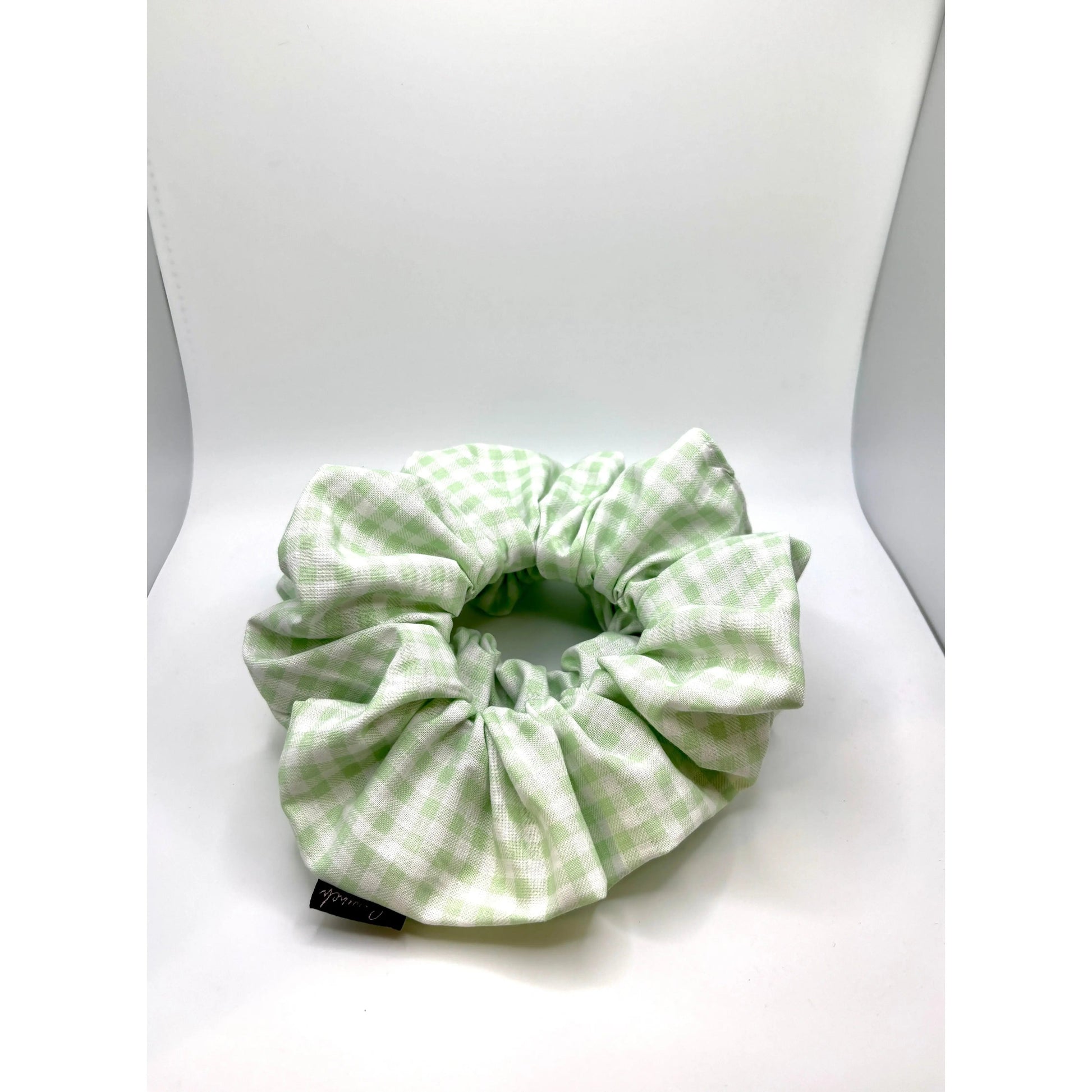 Mint Green Gingham Spring Scrunchie Enchanted Scrunch