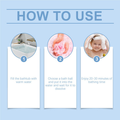 Children's Bath Bath Ball Children's Bath Moisturizes Bubble Fragrance Plant Fragrance Cleans Skin