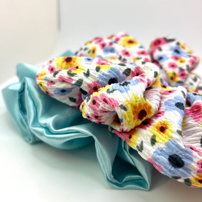 Seafoam & Floral Summer Scrunchie Set Enchanted Scrunch