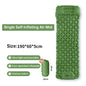 Outdoor double inflatable sleeping pad – with built-in pillow & pump, for camping, backpacking, hiking.