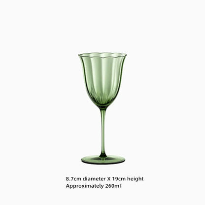 Vintage Green Red Wine Cup Glass Goblet Champagne Cup Cocktail Martini Glass  Home Drinking Utensils Crystal Cup
