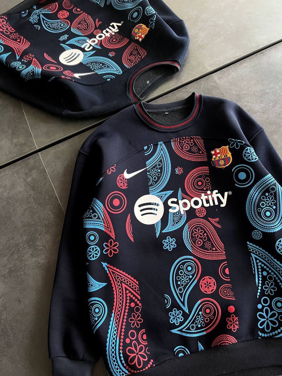 FC Barcelona Oversized Sweatshirt - Iconic Logo Casual Sportswear Withinblack