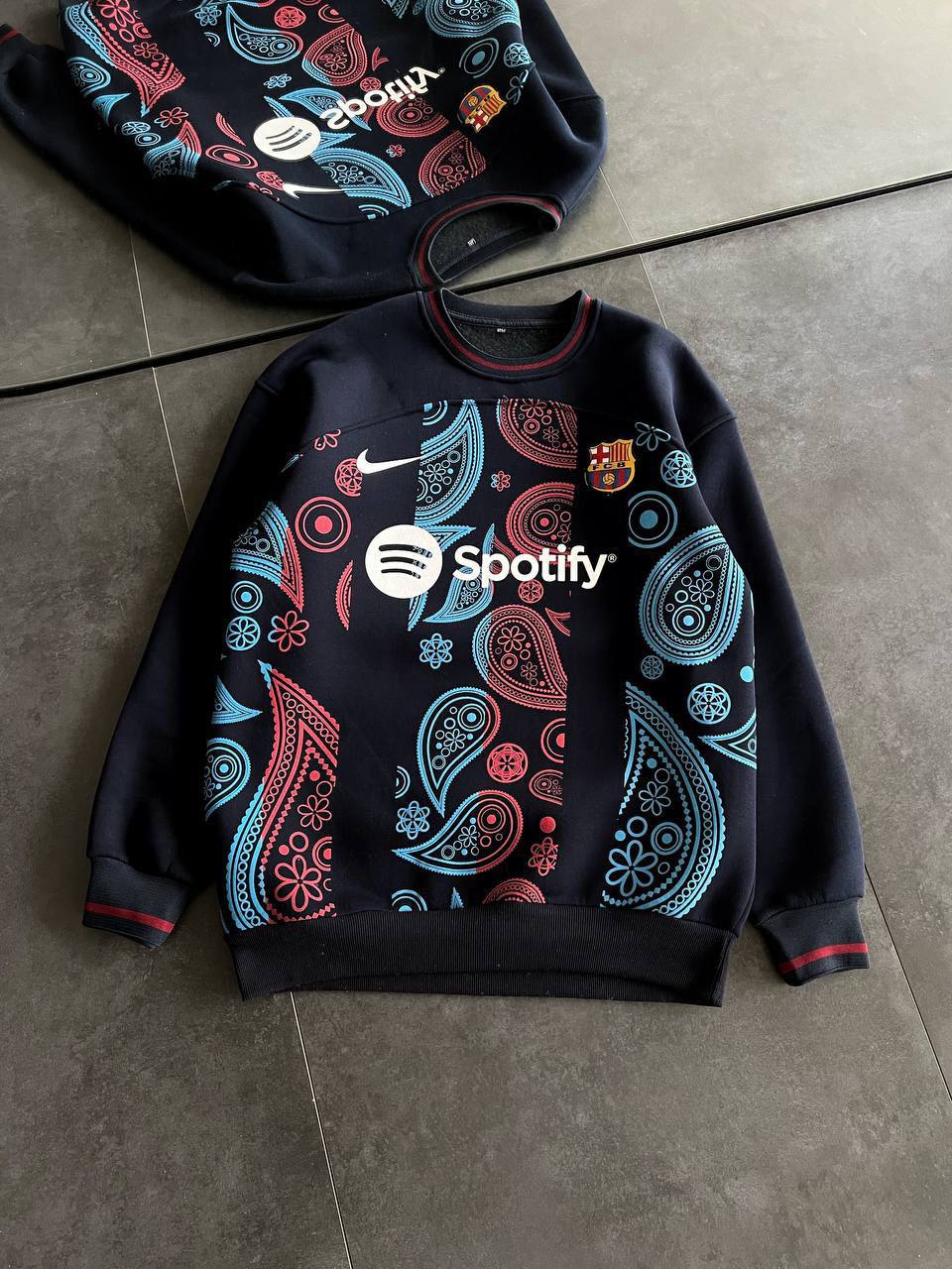 FC Barcelona Oversized Sweatshirt - Iconic Logo Casual Sportswear Withinblack