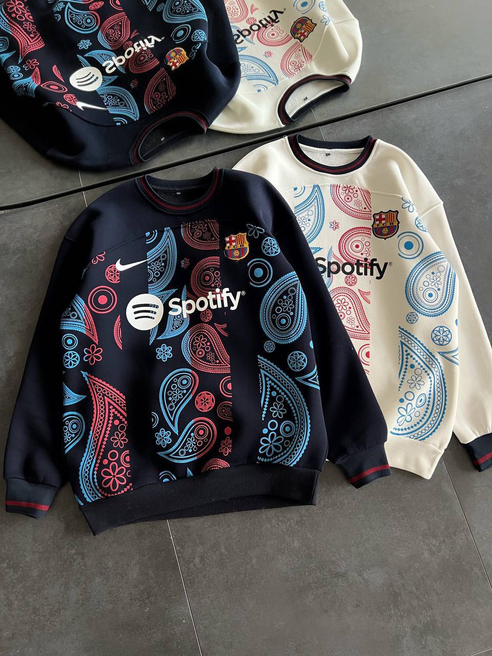 FC Barcelona Oversized Sweatshirt - Iconic Logo Casual Sportswear Withinblack