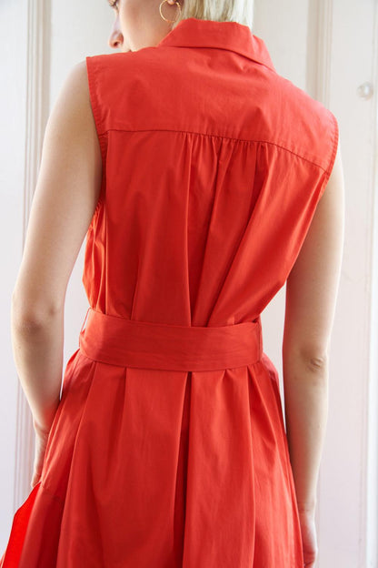 LOOKING MY WAY WOVEN MIDI DRESS Flying Tomato