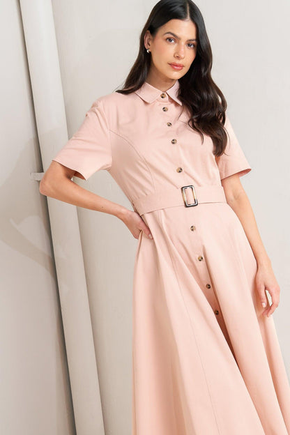 LUCKY ME WOVEN MIDI DRESS Flying Tomato