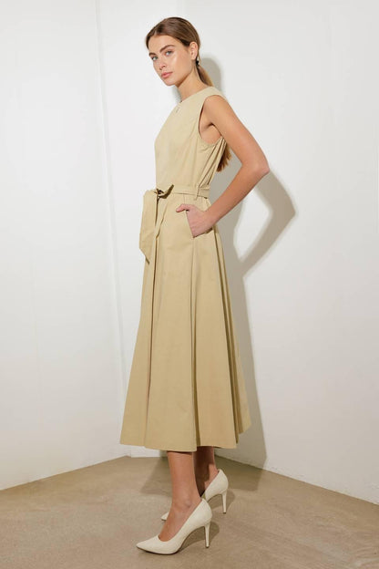 DELICATE DREAMS WOVEN MIDI DRESS Flying Tomato
