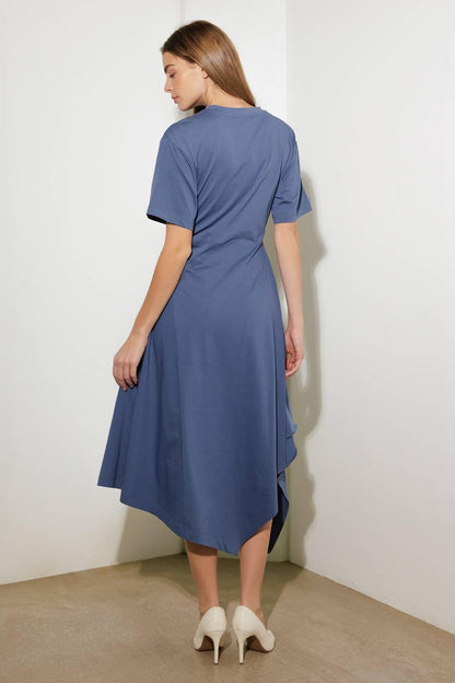 RIGHT ON CUE KNIT MIDI DRESS Flying Tomato