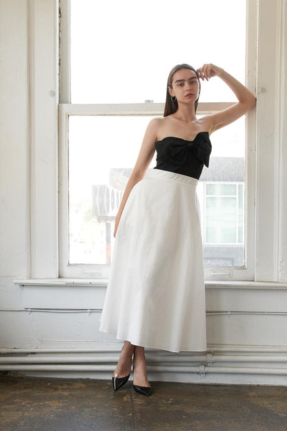 BLISSFUL BREEZE WOVEN MIDI DRESS Flying Tomato