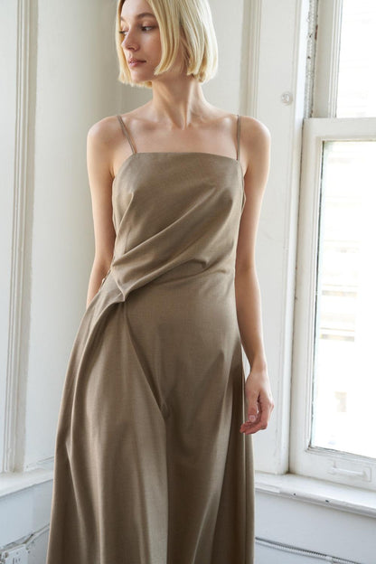 HAPPILY YOURS WOVEN MIDI DRESS Flying Tomato