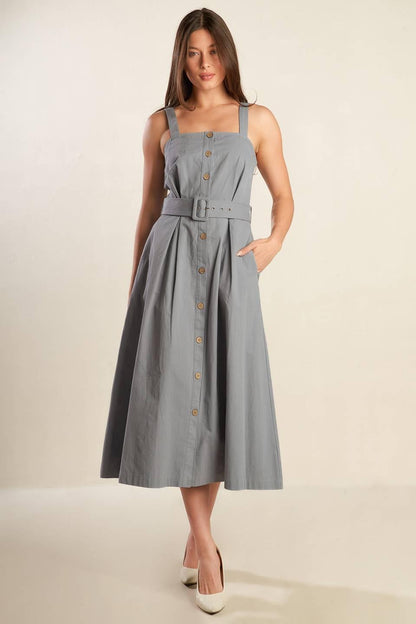 CALIFORNIA DREAMING WOVEN MIDI DRESS Flying Tomato