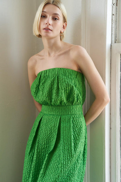IN DOLLY WE TRUST WOVEN MIDI DRESS Flying Tomato