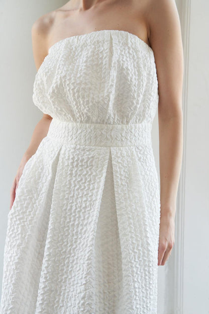 IN DOLLY WE TRUST WOVEN MIDI DRESS Flying Tomato