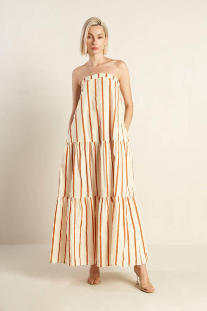 SWEET REMINISCENCE WOVEN MAXI DRESS Flying Tomato