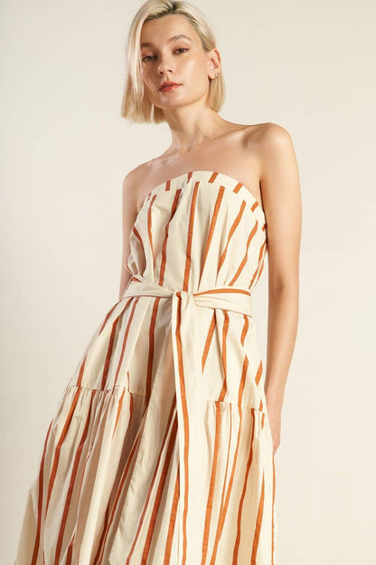 SWEET REMINISCENCE WOVEN MAXI DRESS Flying Tomato