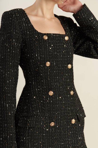 HEART UNBOUND TWEED MINI DRESS Flying Tomato
