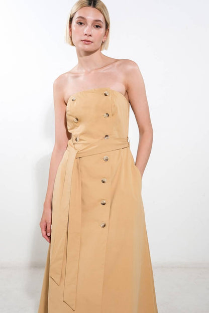 FOLLOW YOU EVERYWHERE WOVEN MIDI DRESS Flying Tomato