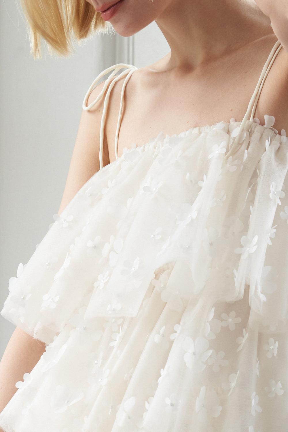 ALWAYS ON THE GO TULLE MINI DRESS Flying Tomato