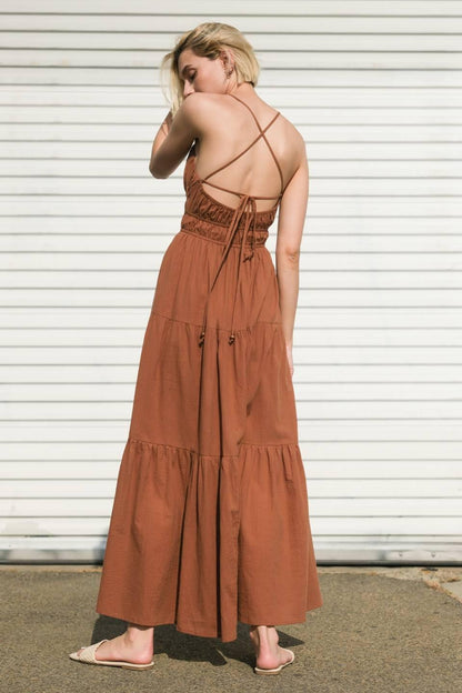 EFFORTLESS ELEGANCE WOVEN MAXI DRESS Flying Tomato