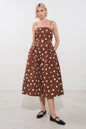 HARMONY HORIZON WOVEN MIDI DRESS Flying Tomato