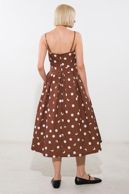 HARMONY HORIZON WOVEN MIDI DRESS Flying Tomato