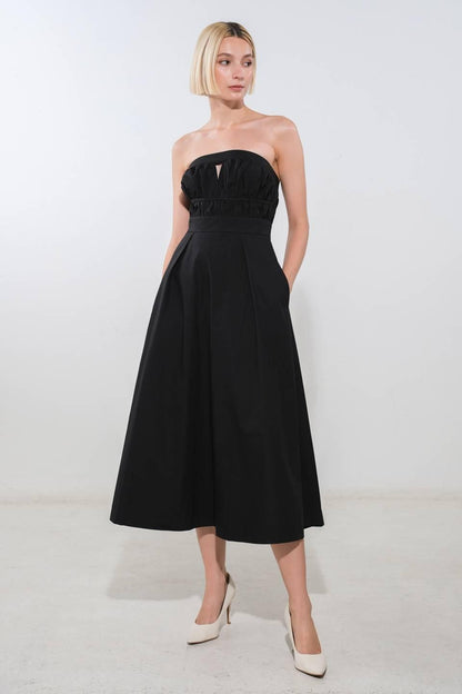 MYSTIC MUSE WOVEN MIDI DRESS Flying Tomato