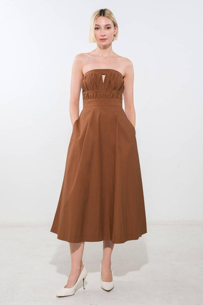 MYSTIC MUSE WOVEN MIDI DRESS Flying Tomato