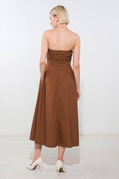 MYSTIC MUSE WOVEN MIDI DRESS Flying Tomato