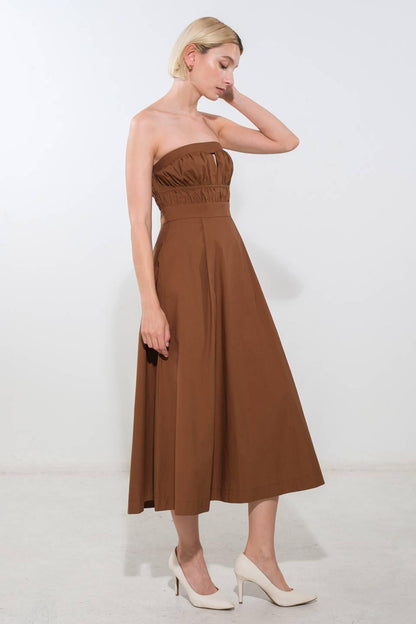 MYSTIC MUSE WOVEN MIDI DRESS Flying Tomato