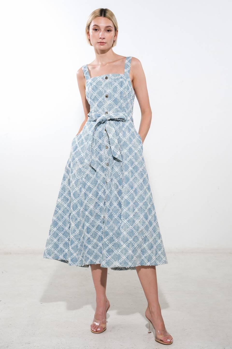 MADE TO BELIVE DENIM MIDI DRESS Flying Tomato