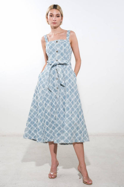 MADE TO BELIVE DENIM MIDI DRESS Flying Tomato