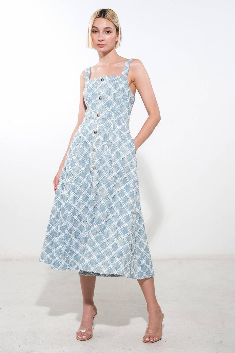 MADE TO BELIVE DENIM MIDI DRESS Flying Tomato