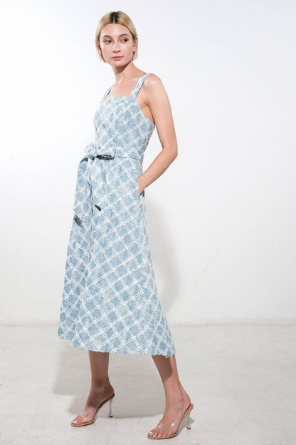MADE TO BELIVE DENIM MIDI DRESS Flying Tomato