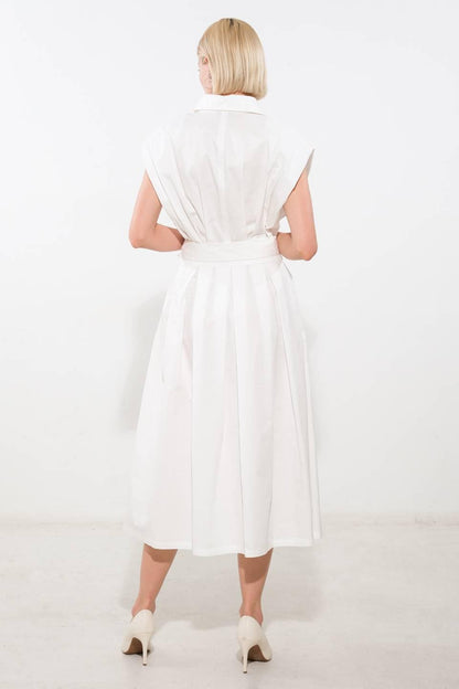 DEEPER CONNECTION WOVEN MIDI DRESS Flying Tomato