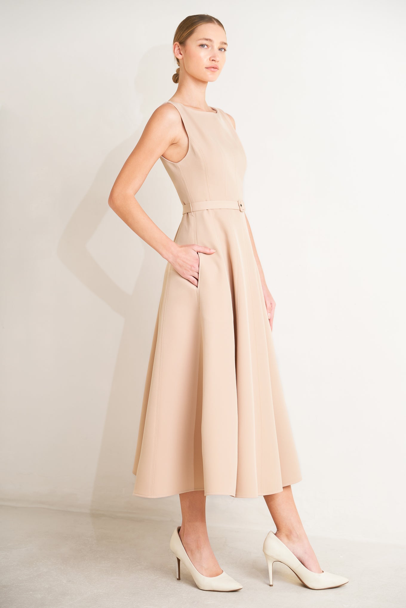 LIVING THE DREAM WOVEN MIDI DRESS Flying Tomato