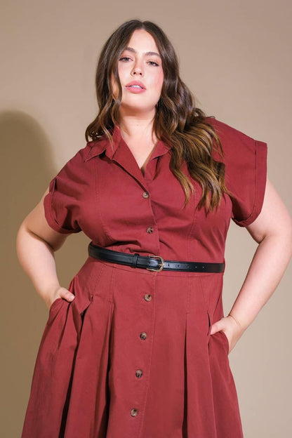 PERFECT BALANCE WOVEN MIDI DRESS Flying Tomato