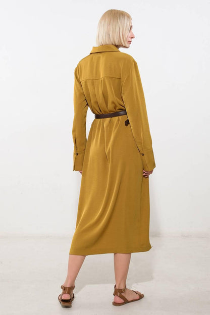 STATE OF BLISS WOVEN MIDI DRESS Flying Tomato