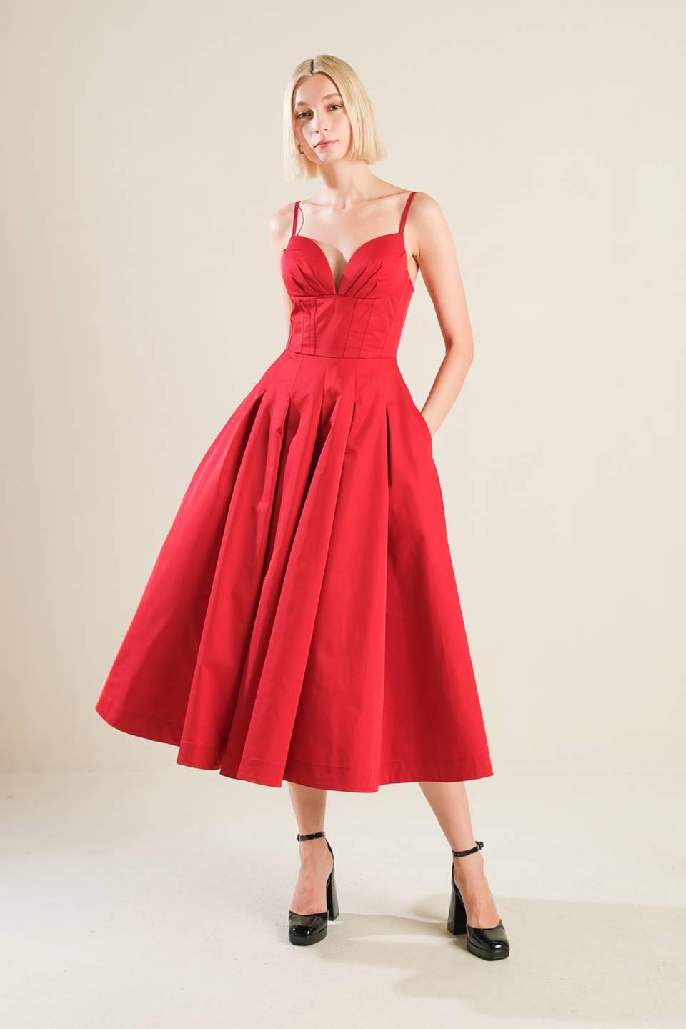 DREAM KEEPER WOVEN MIDI DRESS Flying Tomato