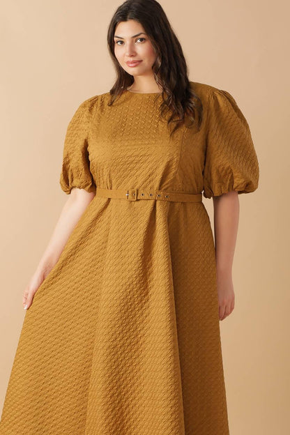 CAN'T STOP ME WOVEN MIDI DRESS Flying Tomato