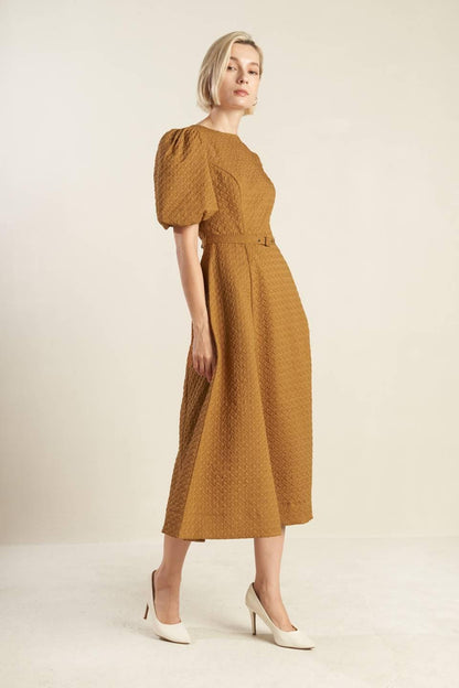 CAN'T STOP ME WOVEN MIDI DRESS Flying Tomato