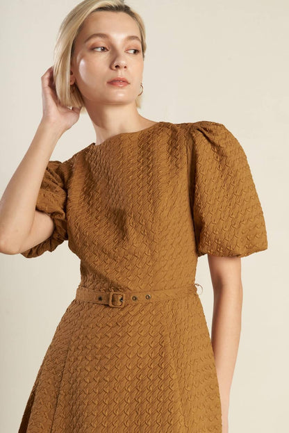 CAN'T STOP ME WOVEN MIDI DRESS Flying Tomato