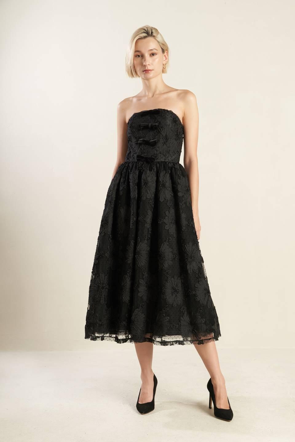 CONFIDENCE GAME LACE MIDI DRESS Flying Tomato