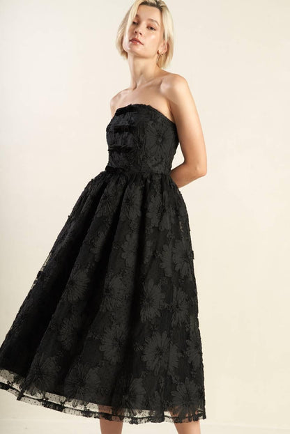 CONFIDENCE GAME LACE MIDI DRESS Flying Tomato