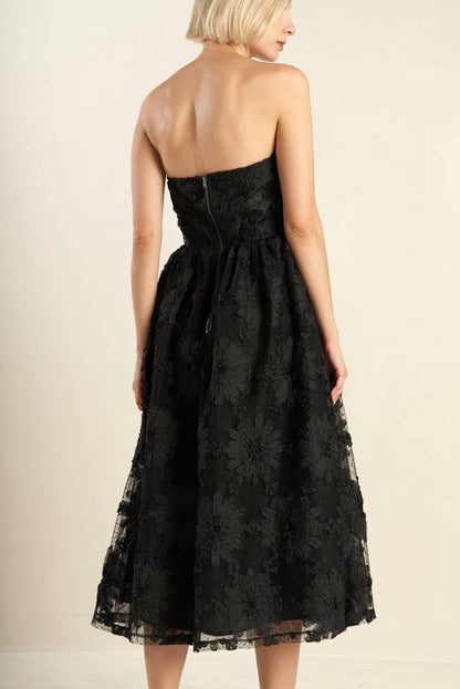 CONFIDENCE GAME LACE MIDI DRESS Flying Tomato
