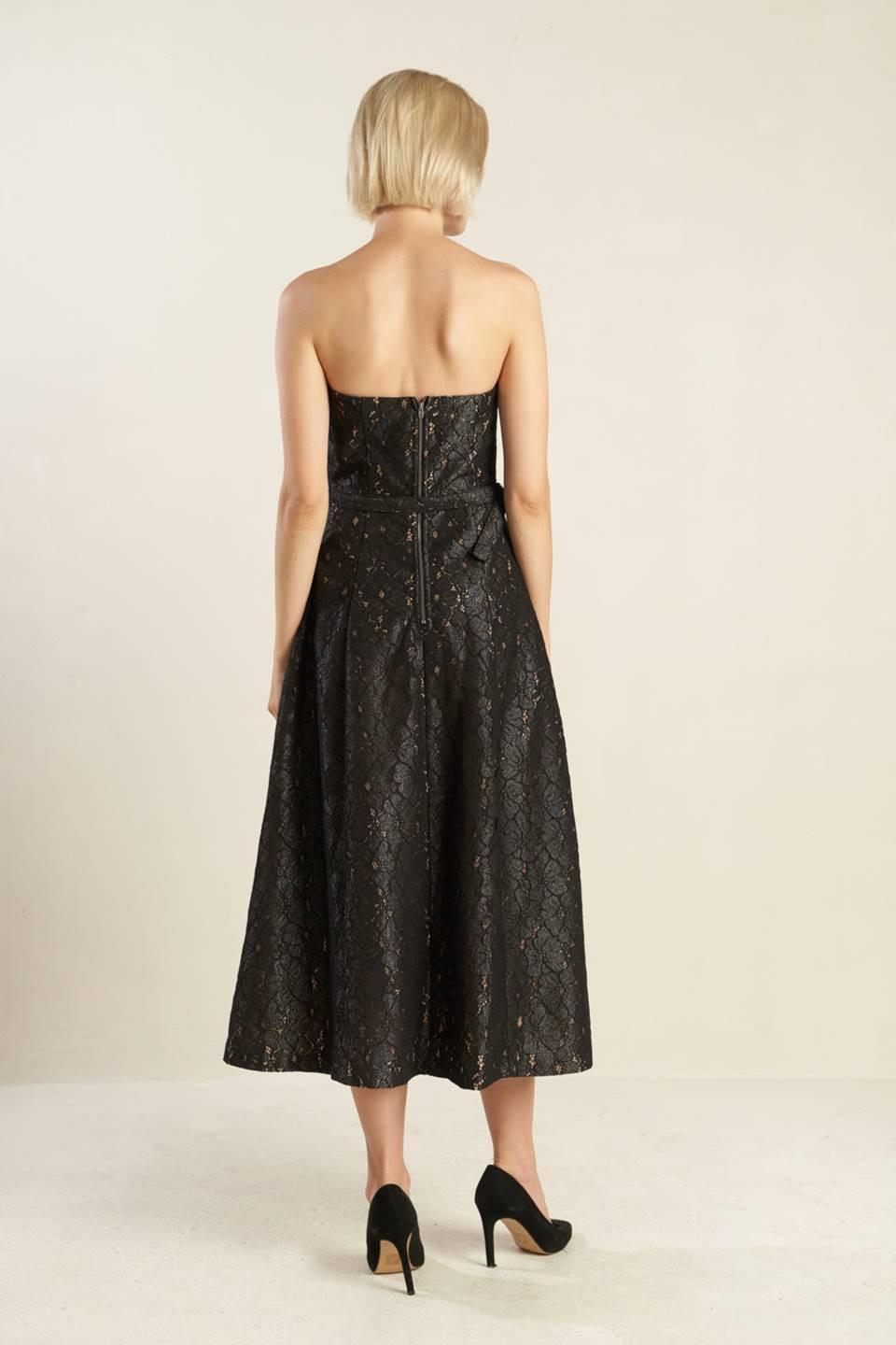 THE TRUTH IS WOVEN LACE MIDI DRESS Flying Tomato