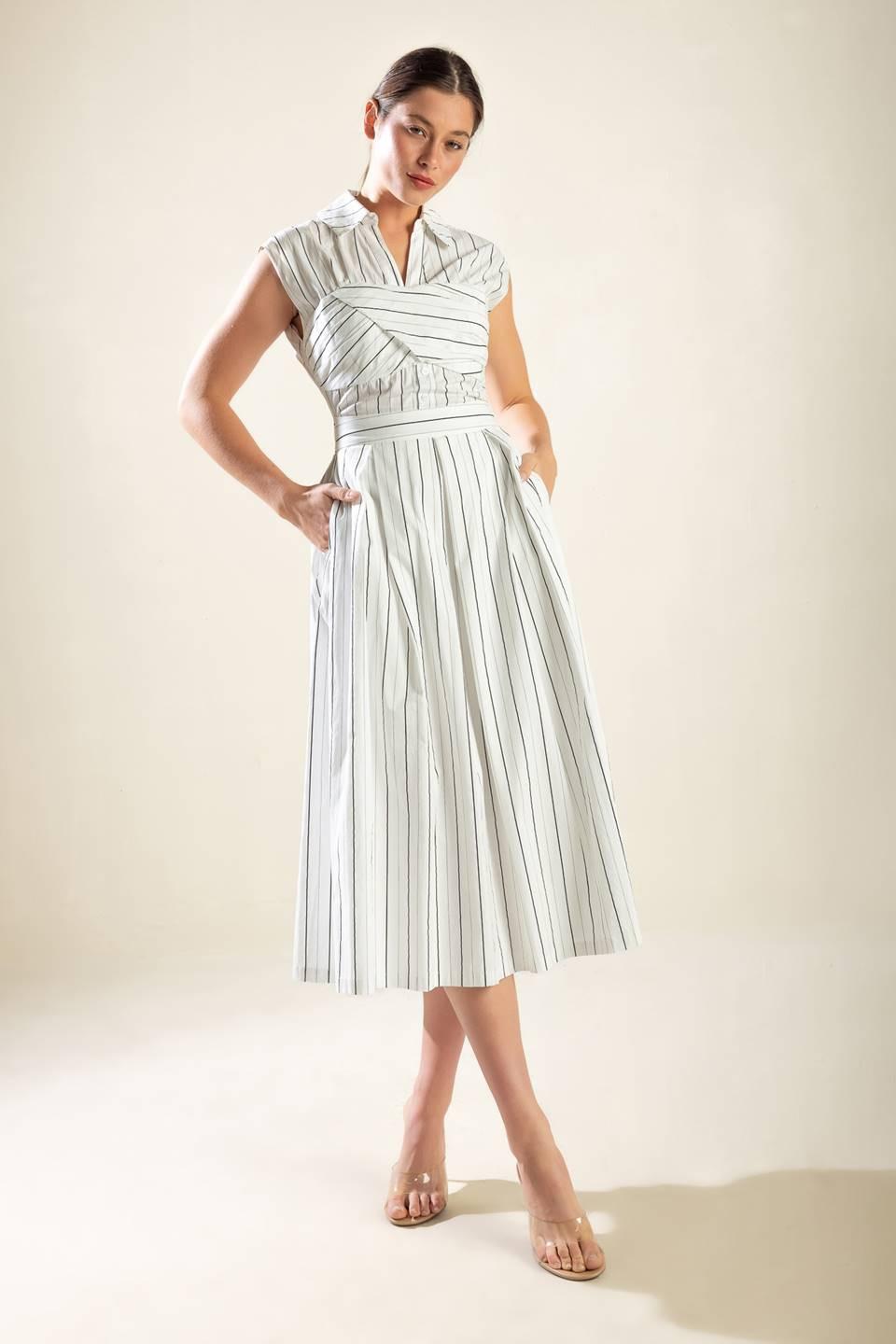 INCREDIBLY SENSATIONAL WOVEN MIDI DRESS Flying Tomato