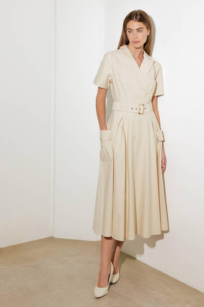 LOST IN THE STARS WOVEN MIDI DRESS Flying Tomato
