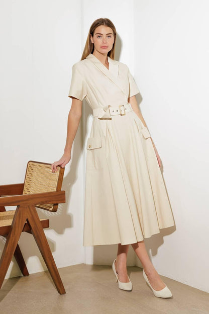 LOST IN THE STARS WOVEN MIDI DRESS Flying Tomato