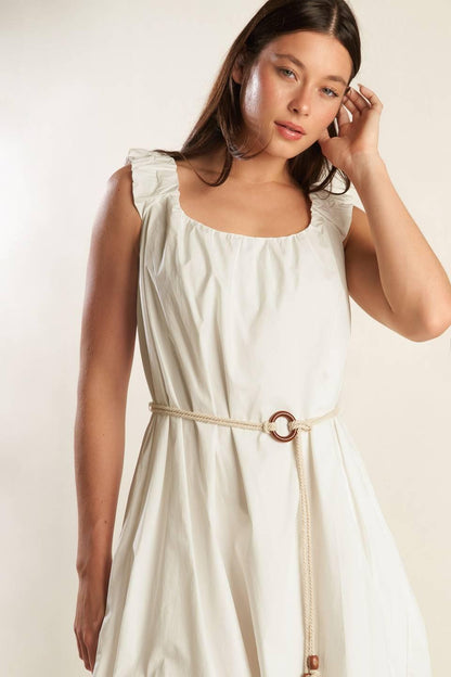 RIVERSIDE SIPS WOVEN MIDI DRESS Flying Tomato